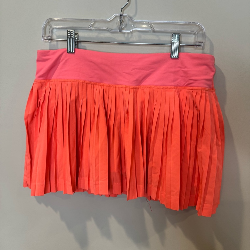 Lululemon Pleat to Street Tennis Skirt/Skort Grapefruit Size 8 - Picture 2 of 8